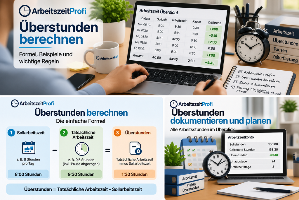 Überstunden dokumentieren und Arbeitszeit planen