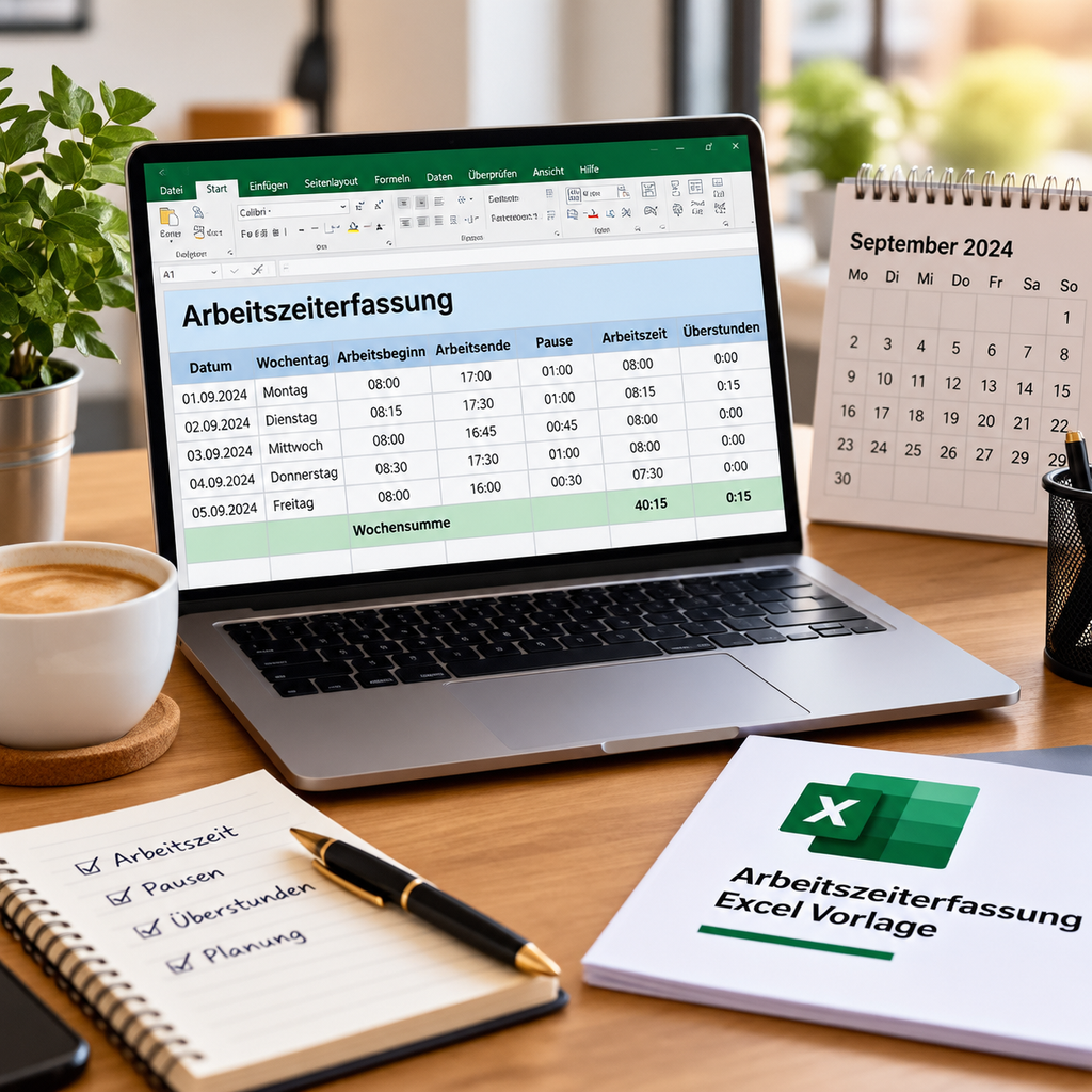 Arbeitszeiterfassung Excel Vorlage zur Dokumentation von Arbeitszeiten