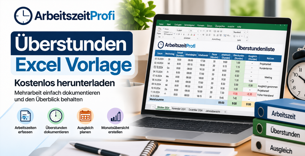 Überstunden dokumentieren und Arbeitszeitkonto planen